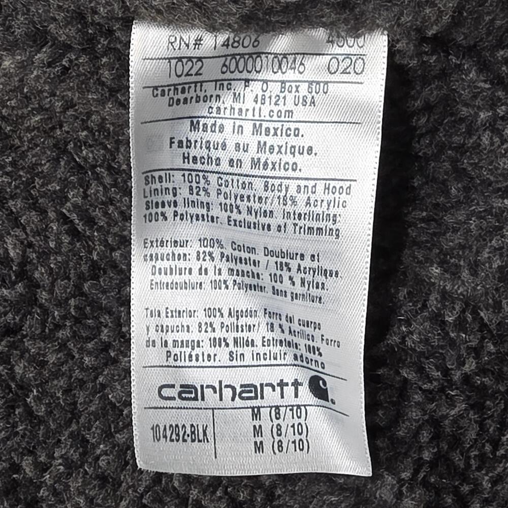 Carhartt Jacket Womens M Black Anorak Hooded Lined Insulated Full Zip OJ4392-W - Picture 4 of 11